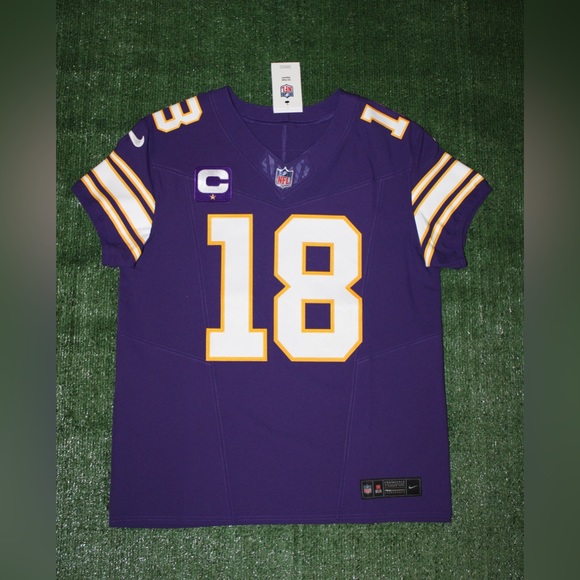 Authentic Justin Jefferson Minnesota Vikings Nike Vapor F.U.S.E Elite Jersey 44 - Picture 1 of 8